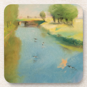 Canal, 1897 (pastel on canvas) coaster