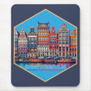 Canal Amsterdam Netherland Europe Mouse Pad