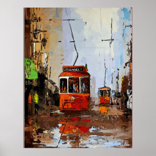 Canal at Rampart, Streetcars Poster