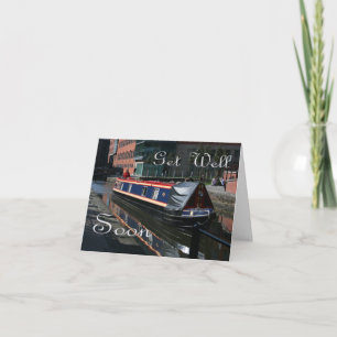Canal Boat Get Well Soon Card