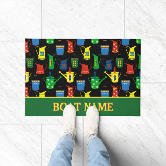 Canal Boat Narrowboat Name Patterned Doormat