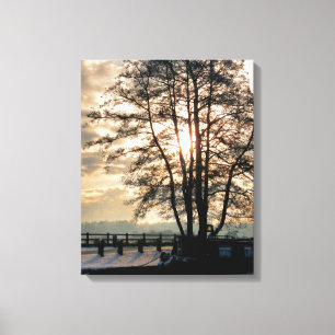 CANAL BOATS CANVAS PRINT