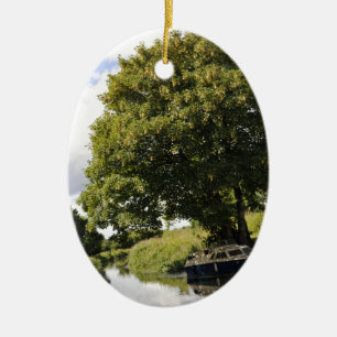 Canal Boats Ceramic Ornament