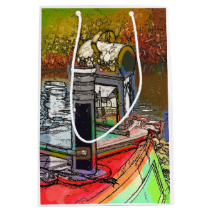 CANAL BOATS MEDIUM GIFT BAG
