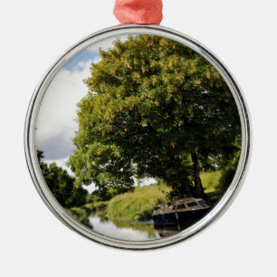 Canal Boats Metal Ornament