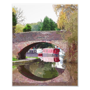 CANAL BOATS PHOTO PRINT