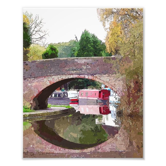 CANAL BOATS PHOTO PRINT (Front)