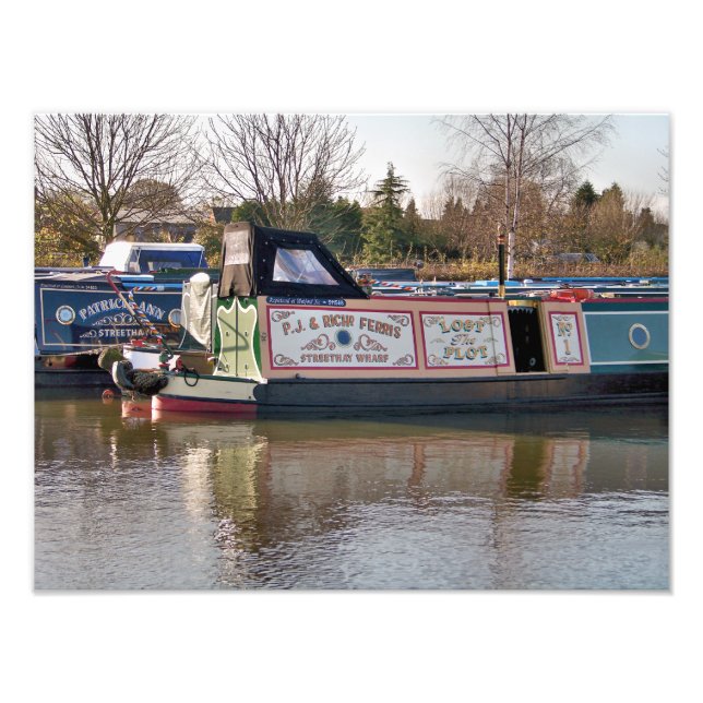 CANAL BOATS PHOTO PRINT (Front)