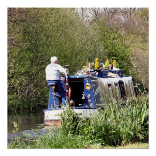 CANAL BOATS POSTER