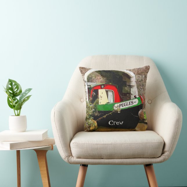 CANAL BOATS THROW PILLOW (Chair)