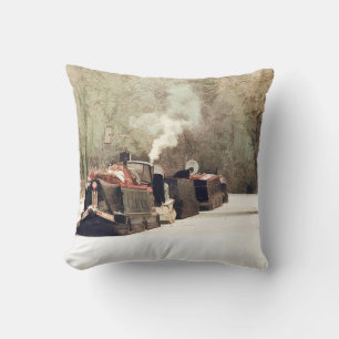 CANAL BOATS THROW PILLOW
