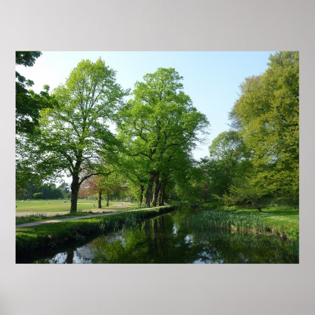 Canal - Bute Park, Cardiff Poster (Front)