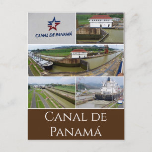 canal de panamá postcard