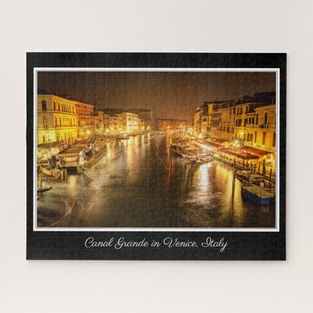 Canal Grande à la nuit, Venise, Italie Puzzle (Horizontal)