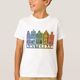 Canal House Row Amsterdam Holland Dutch Colorful T-Shirt