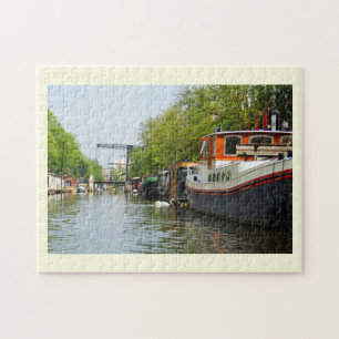 Canal in Amsterdam Jigsaw Puzzle