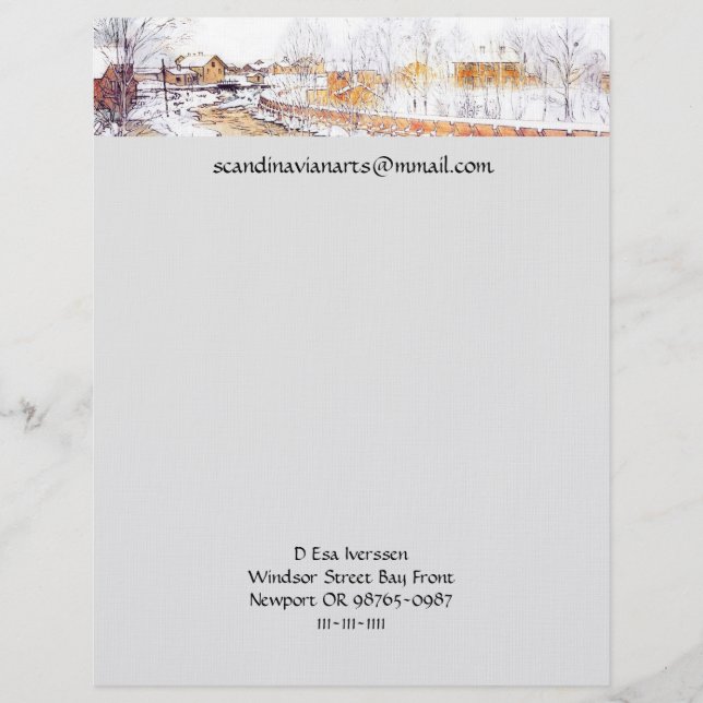 Canal in Snow Timber Chute Letterhead (Front)