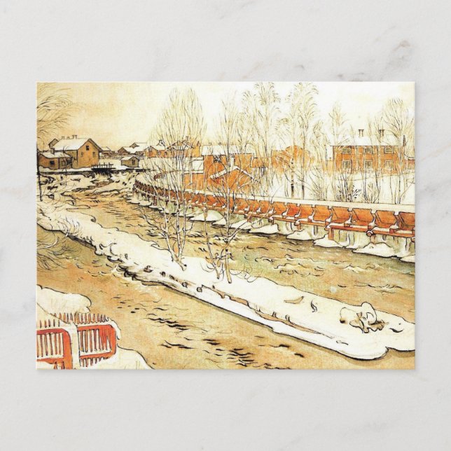 Canal in the Snow Postcard (Front)
