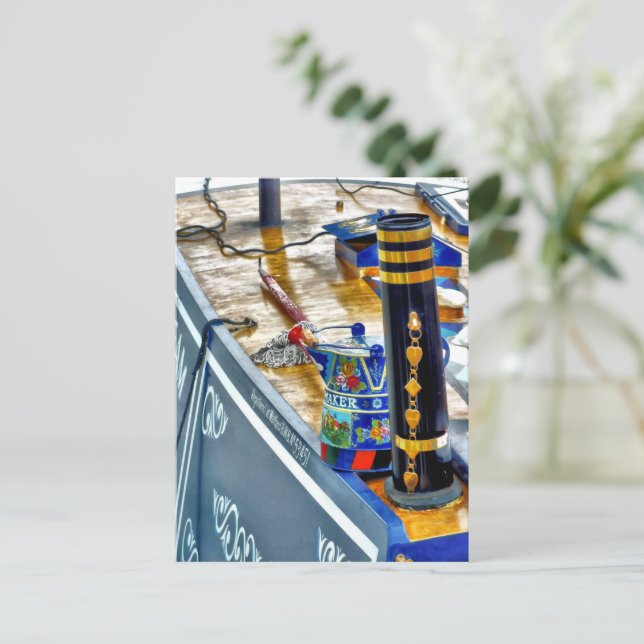 CANAL NARROWBOAT POSTCARD (Standing Front)