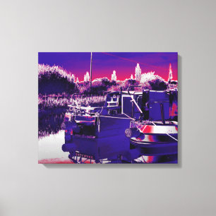 CANAL NARROWBOATS  CANVAS PRINT