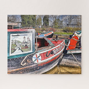 CANAL NARROWBOATS JIGSAW PUZZLE