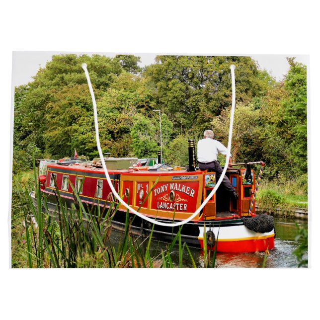 CANAL NARROWBOATS LARGE GIFT BAG (Back)
