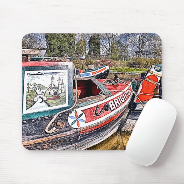 CANAL NARROWBOATS MOUSE PAD (With Mouse)