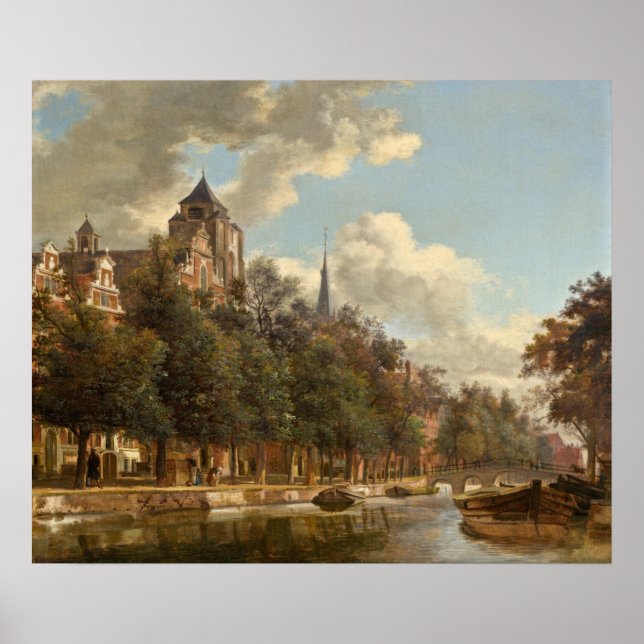Canal néerlandais - Jan van der Heyden Poster d'ar (Devant)