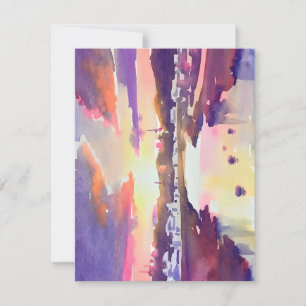 Canal Scene B Watercolor Holiday Card