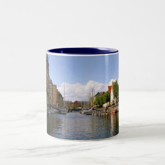 Canal tour, Copenhagen Two-Tone Coffee Mug