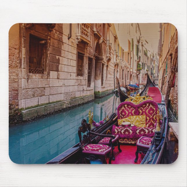 Canal with traditional gondola in Venice, Italy Mouse Pad (Front)