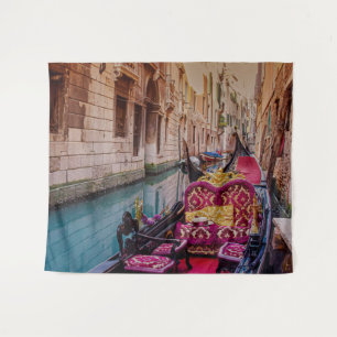 Canal with traditional gondola in Venice, Italy Tapestry