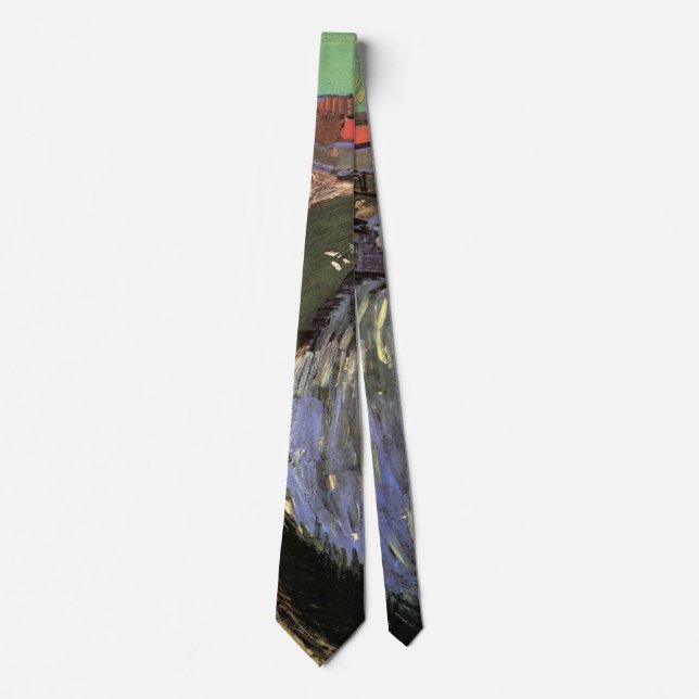 Canal with Women Washing by Vincent van Gogh Tie (Front)