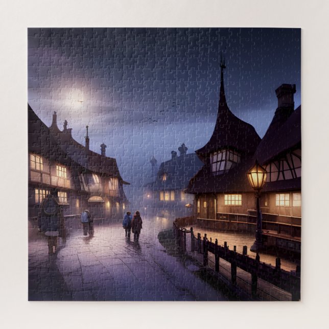 Canal Zone Nighttime Jigsaw Puzzle (Vertical)
