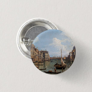 Canaletto View of the Grand Canal     1 Inch Round Button