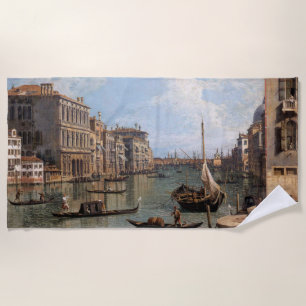Canaletto View of the Grand Canal        Beach Towel