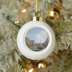 Canaletto View of the Grand Canal      Ceramic Ball Christmas Ornament