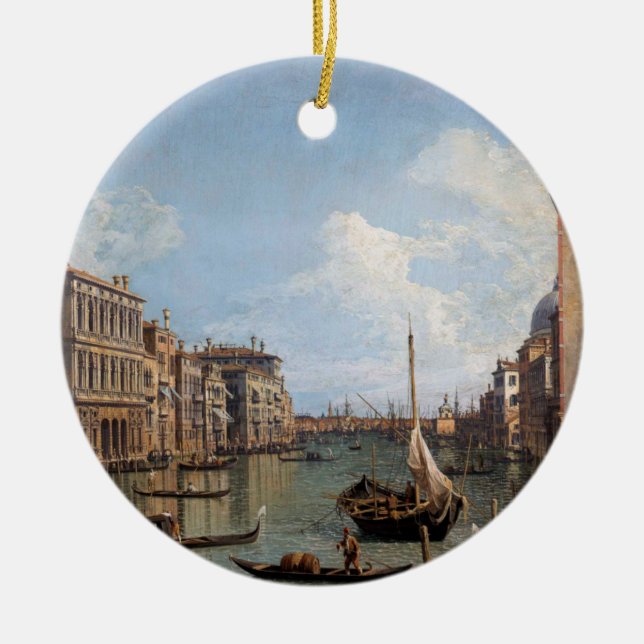 Canaletto View of the Grand Canal     Ceramic Ornament (Front)