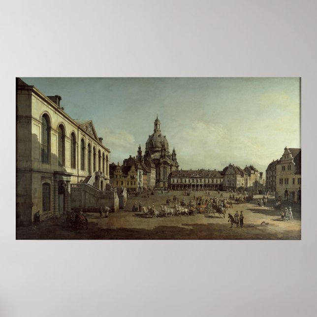 Canaletto - View of the Neumarkt in Dresden Poster (Front)