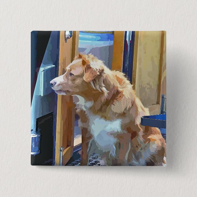 CANALS 2 INCH SQUARE BUTTON (Front)