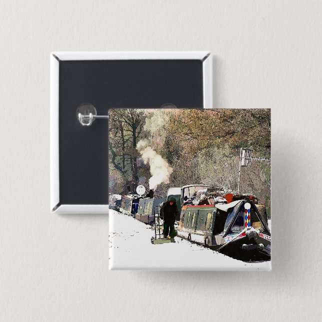 CANALS 2 INCH SQUARE BUTTON (Front & Back)