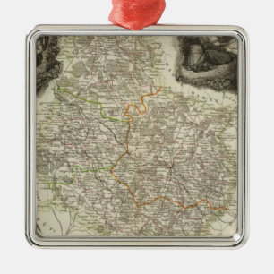 Canals and roads metal ornament