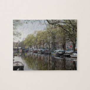 Canals in Amsterdam, Holland Jigsaw Puzzle
