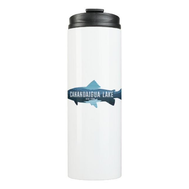 Canandaigua Lake New York Fish Thermal Tumbler (Front)