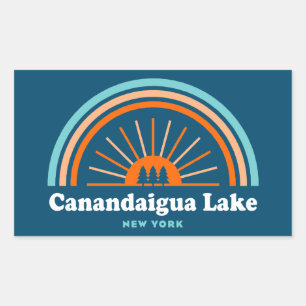 Canandaigua Lake New York Rainbow Sticker