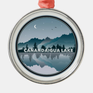 Canandaigua Lake New York Reflection Metal Ornament