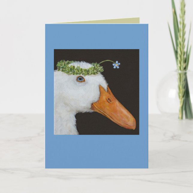 canard avec carte de l'oubli-moi-pas (Devant)