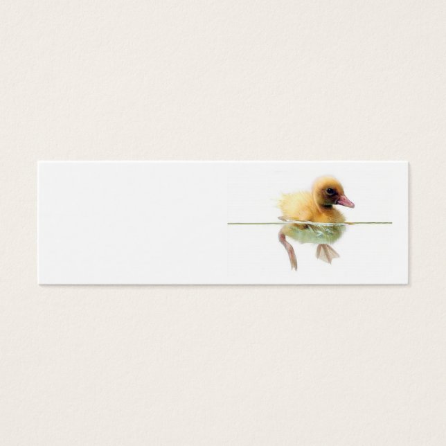 Canard blanc dans l'eau Carte de profil maigre (Devant)