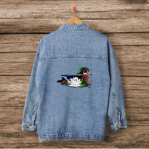 Canard branchu coloré nénuphar faune bleu