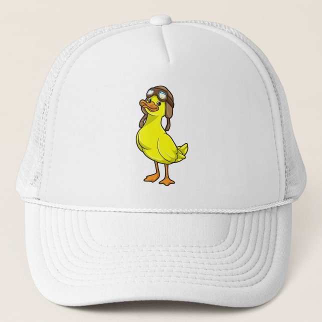 Canard comme pilote avec Casquette et lunettes (Devant)